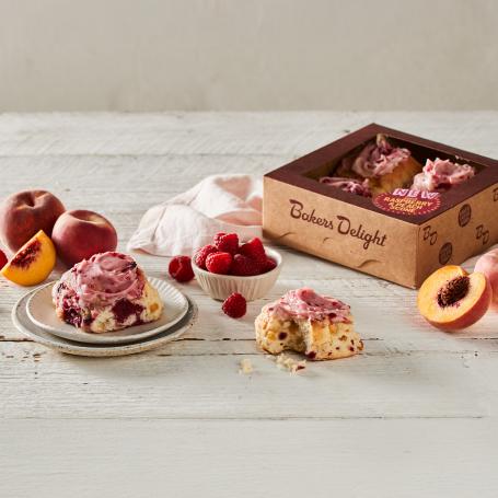 Raspberry & Peach Scones Bakers Delight
