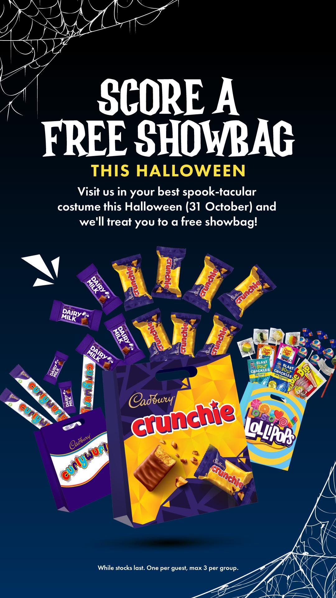 SCORE A FREE SHOWBAG THIS HALLOWEEN TIMEZONE