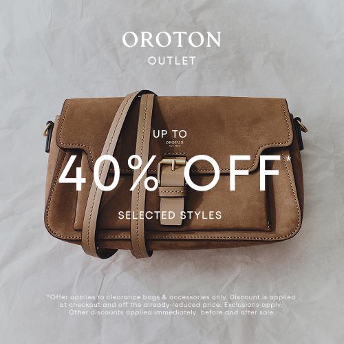 Oroton Outlet up to 40% off selected styles forest hill chase